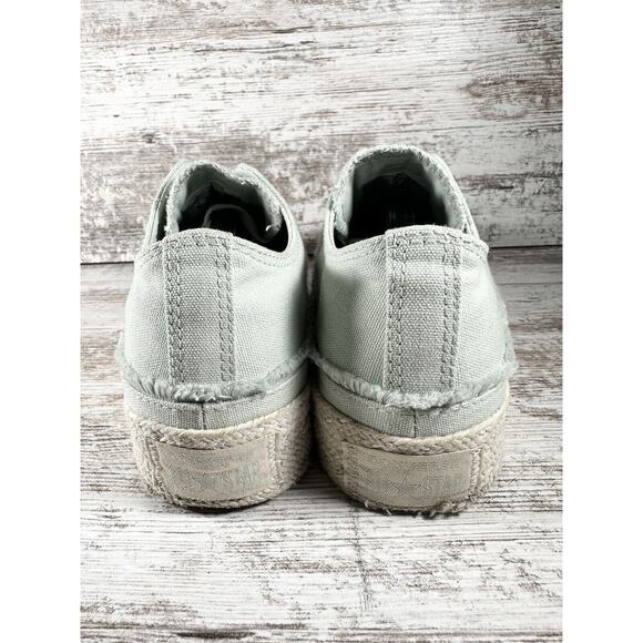Women's Converse CTAS Espadrille Ox Green Canvas Platform Shoes Sz 9 - Picture 6 of 11